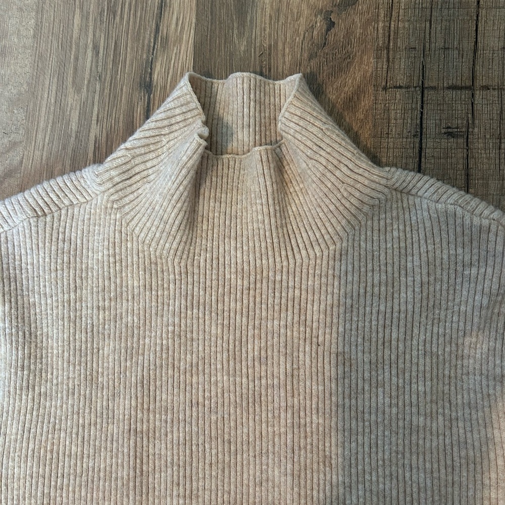 LOFT Beige Long Sleeve Dress - Picture 5 of 6